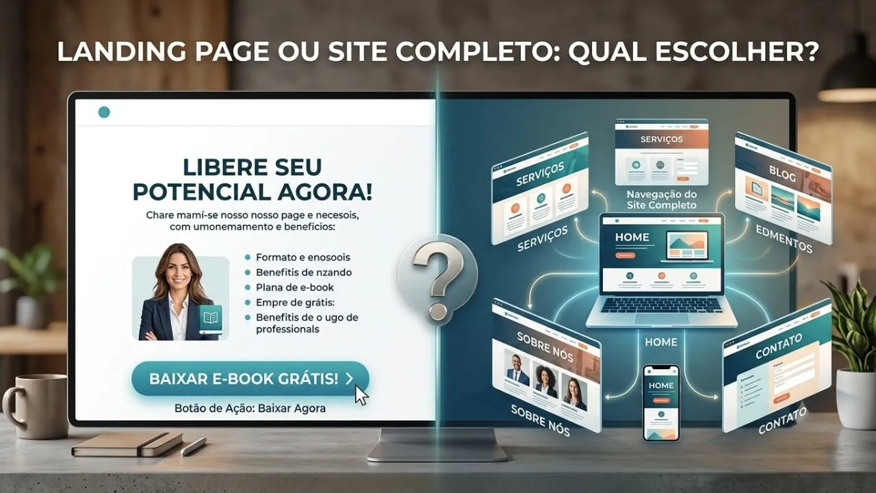 Landing page ou site completo: qual escolher?