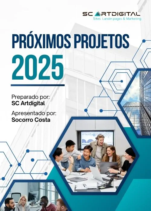 Post de equipe reunida para elaborar um projeto para o próximo ano na Criação de Sites Profissionais.